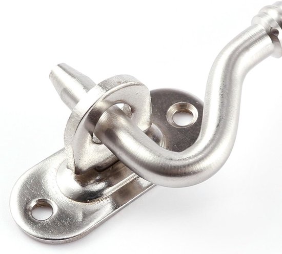byou Cabin Hook, Hook and Eye Stainless Steel Holder Multi-Purpose for Shed Gate Garage Door Windows Cabin 8inch - ShopVlot — afbeelding 5