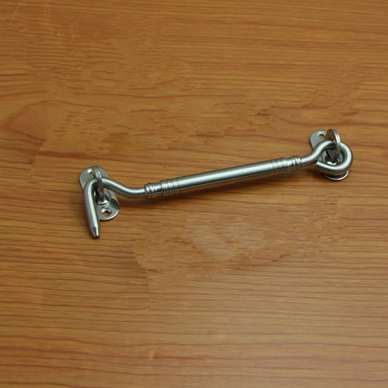 byou Cabin Hook, Hook and Eye Stainless Steel Holder Multi-Purpose for Shed Gate Garage Door Windows Cabin 8inch - ShopVlot — afbeelding 4
