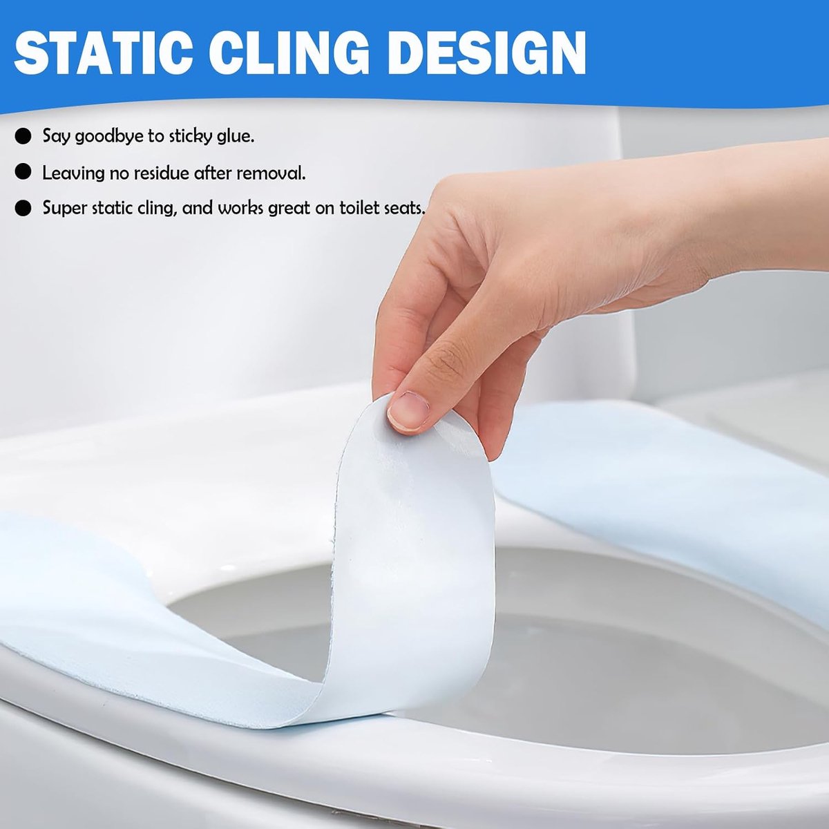Thin and Warm Toilet Seat Cover - Self-adhesive, Adjustable and Cut to Size, Comfortable and Easy to Clean, Perfect - ShopVlot