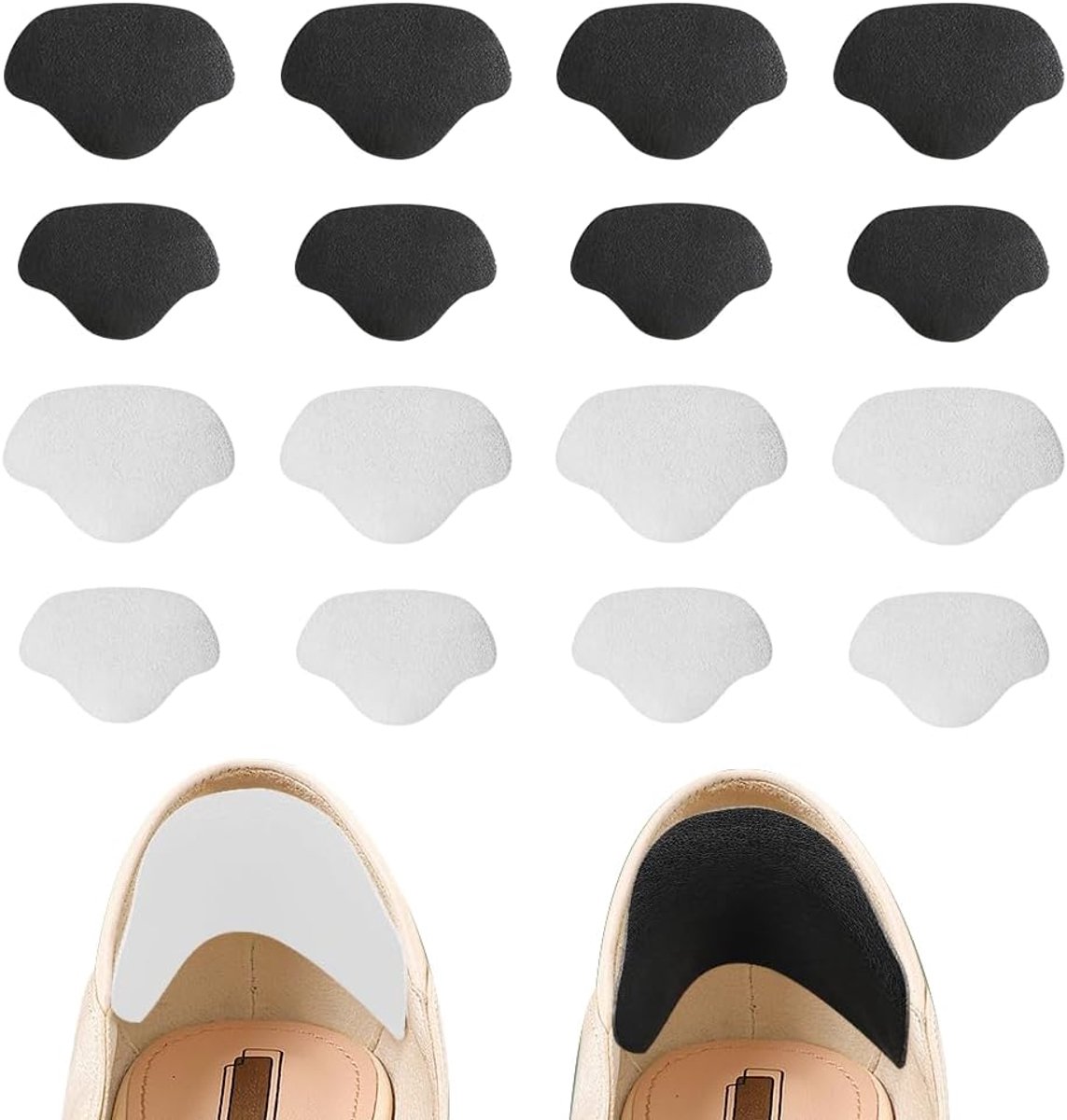 Reparatiepleisters voor schoenhak, 16 stuks, waterdicht en 0,8 mm dik, PTFE-kleeflaag voor sneakers/leer/laarzen - ShopVlot