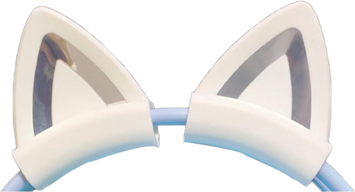 White cat ears for headphones, cute silicone cat ear accessories, detachable headphone accessories, suitable for most - ShopVlot