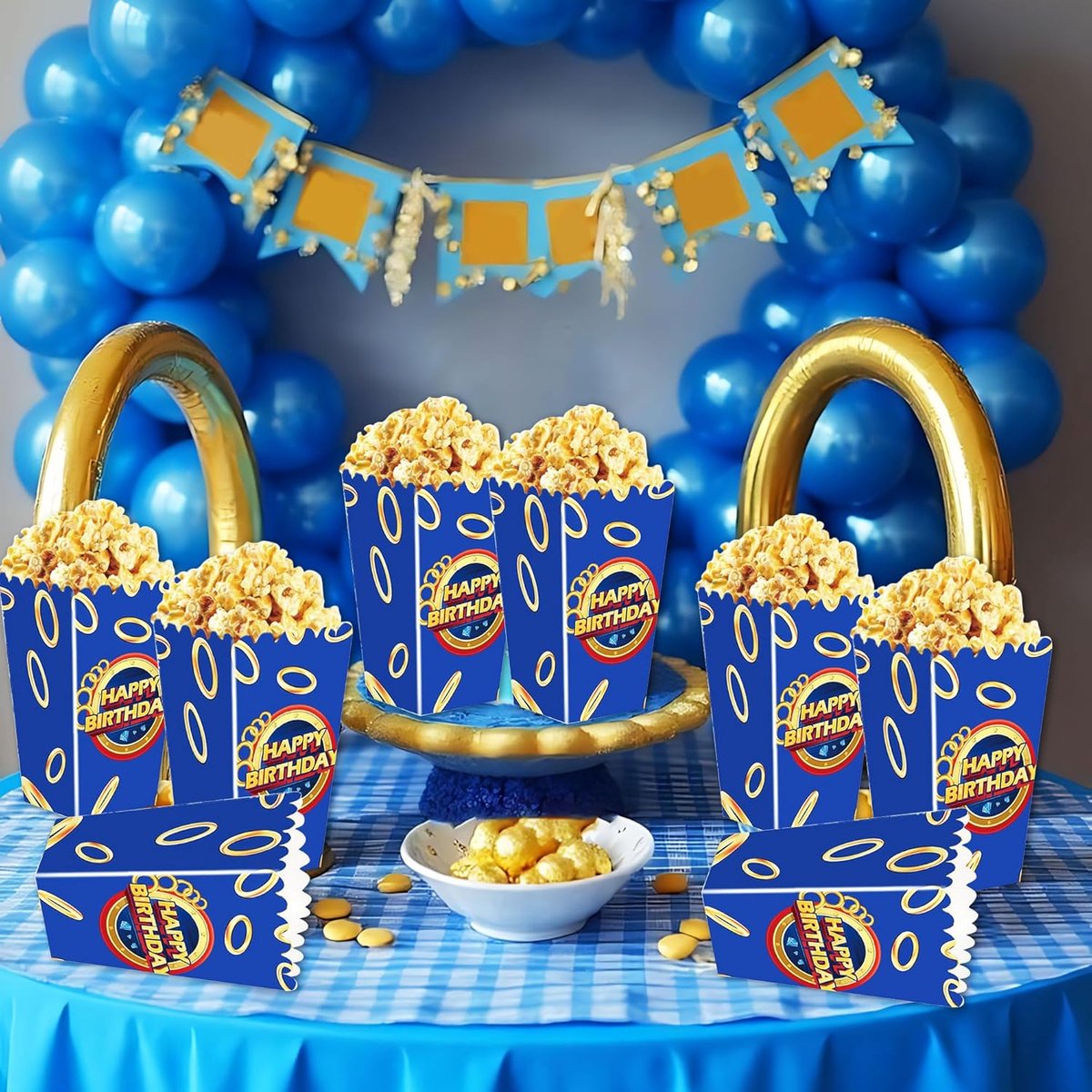 blauwe lekkernijen en cadeauzakjes voor de feestdecoratie - blauwe lekkernijen en cadeauzakjes voor de feestdecoratie - ShopVlot