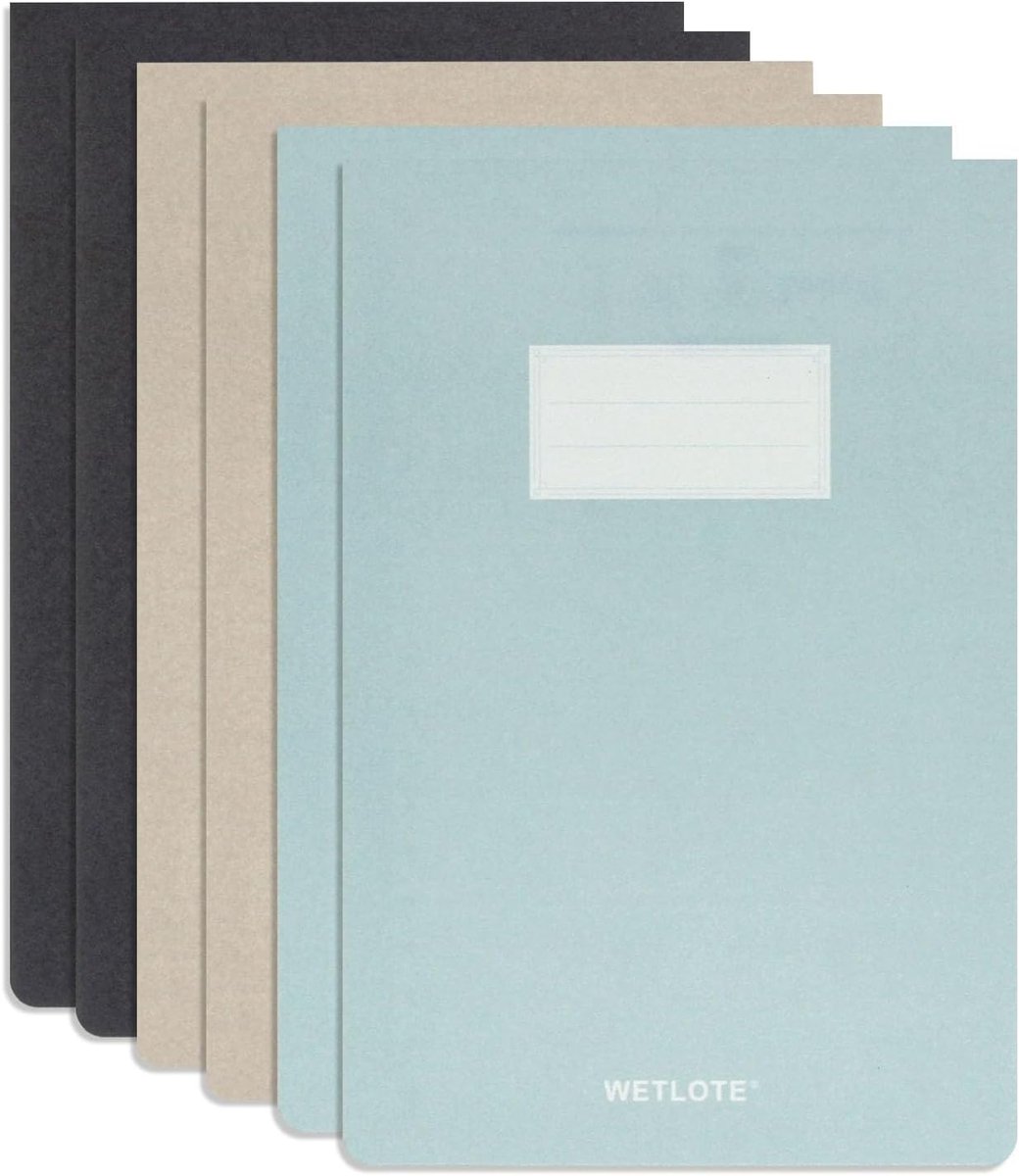 A5 notitieblok, blanco, 50 vellen 80 g/m², 14,2 x 21 cm, 8 stuks - Minimale bestelling collectie - ShopVlot