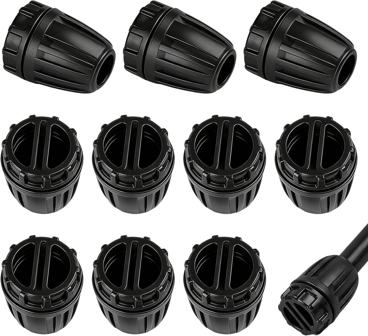 Pack of 10 Drip Irrigation Hose End Caps, Micro Drip Irrigation Connectors, Suitable for 1/2 Inch Drip Hoses and - ShopVlot