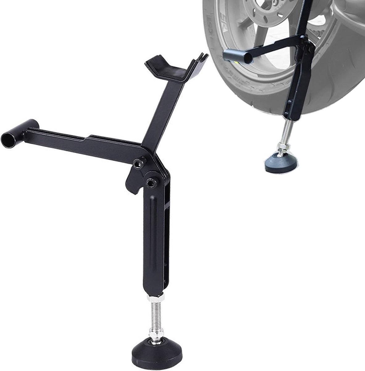 Motorfiets montagestandaard, motorfiets frame steunstandaard, draagbare opvouwbare wielstandaard, onderhoudsstandaard - ShopVlot