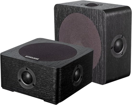 Surround Luidsprekers - Home Cinema - Films Kijken - Quadripolair Ontwerp - Paar - Zwart