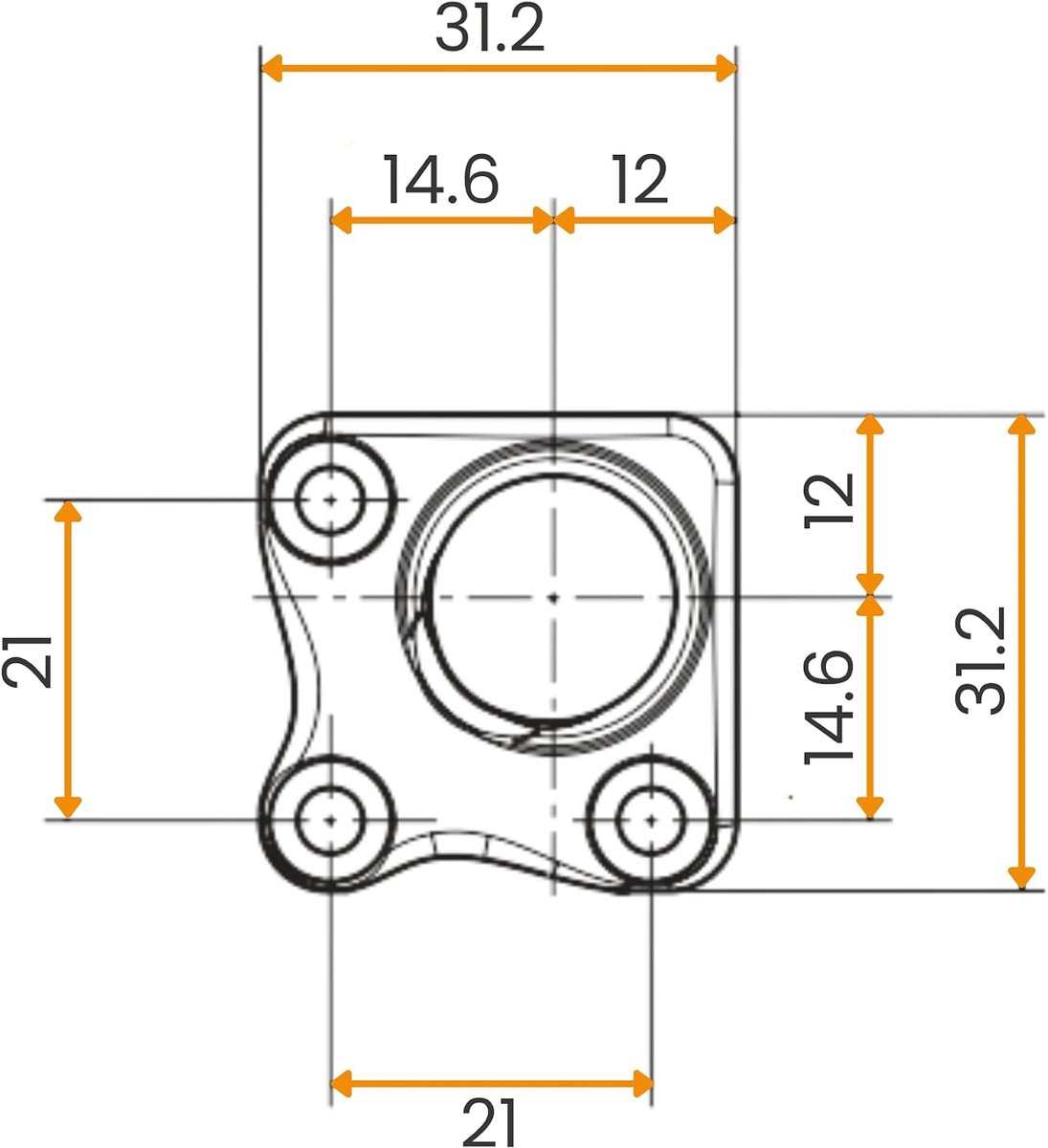 Geiger kastuitgang – voor handmatige rolluiken – vierkant 6 mm – vrouwelijke ingang Ø 12 mm – staaflengte 300 mm – - ShopVlot
