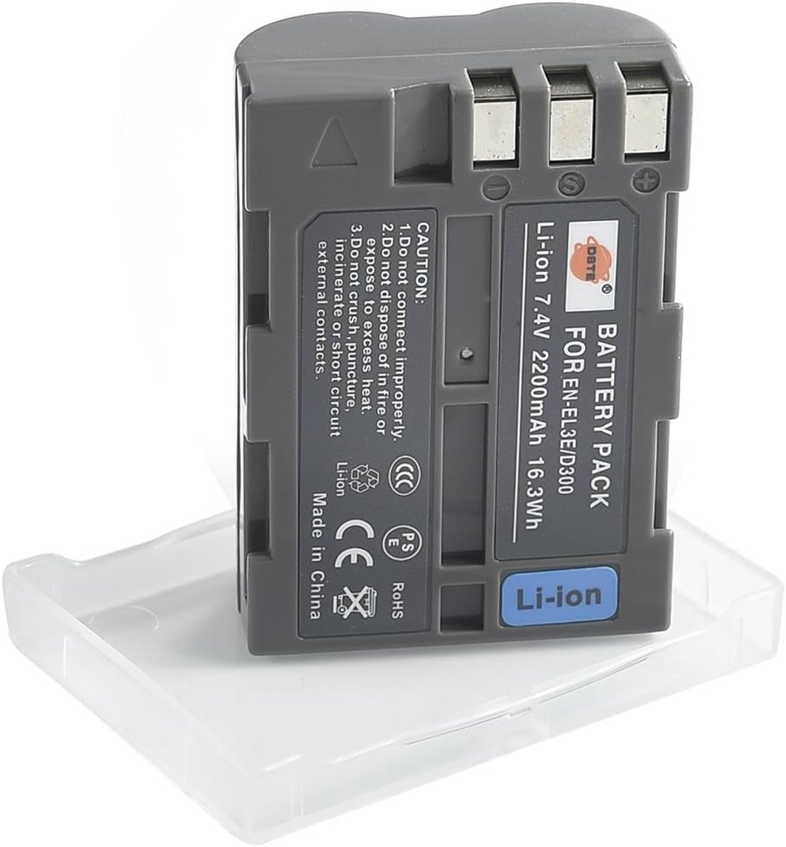 DSTE EN-EL3E ENEL3E Battery compatible con D30 D50 D70 D80 D90 D100 D200 D300 D700 - ShopVlot