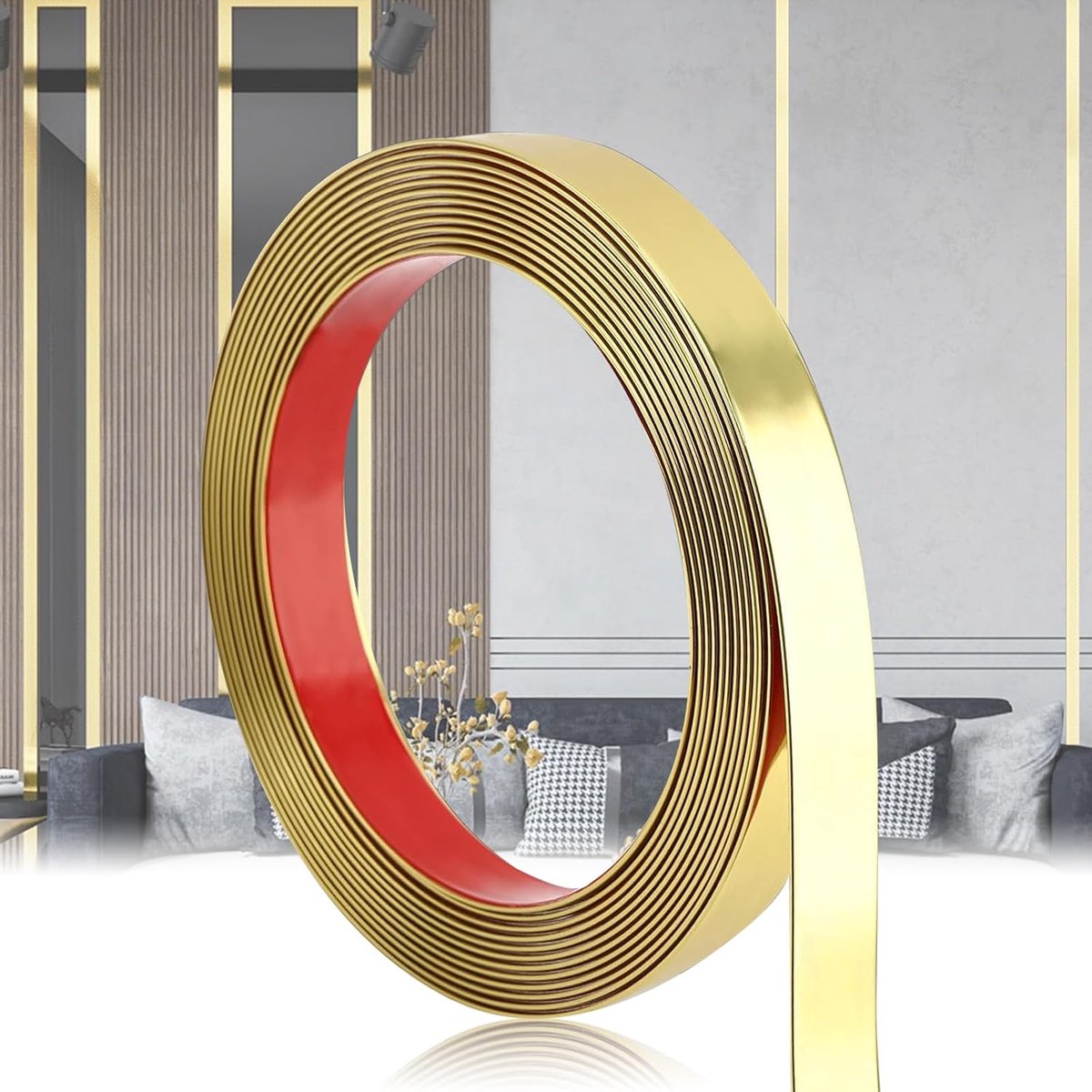 Decorative Moulding Self Adhesive Flexible Wall Moulding Metal Tape Peel Stick Shape for Doors, Windows, Mirrors - ShopVlot
