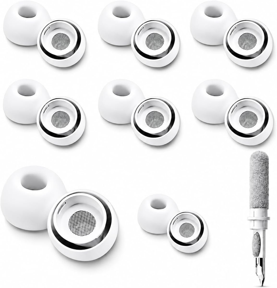 8Paris siliconen oordopjes, siliconen oordopjes voor in-ear hoofdtelefoon, reserveopzetstukken voor ruisonderdrukking - ShopVlot
