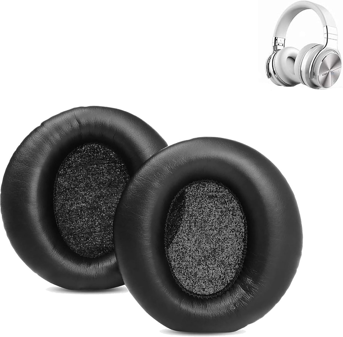 Replacement Ear Cushion Cases Compatible with COWIN E7 / E7 Pro Active Noise Cancelling Słuchawki with Protein Leather - ShopVlot