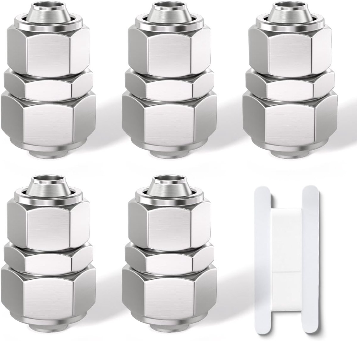 Bwintech 5pcs 4mm to 6mm Pneumatic Straight Reducers Quick Couplings Push To TUBE Connect Adapter (KPG4-6) - ShopVlot