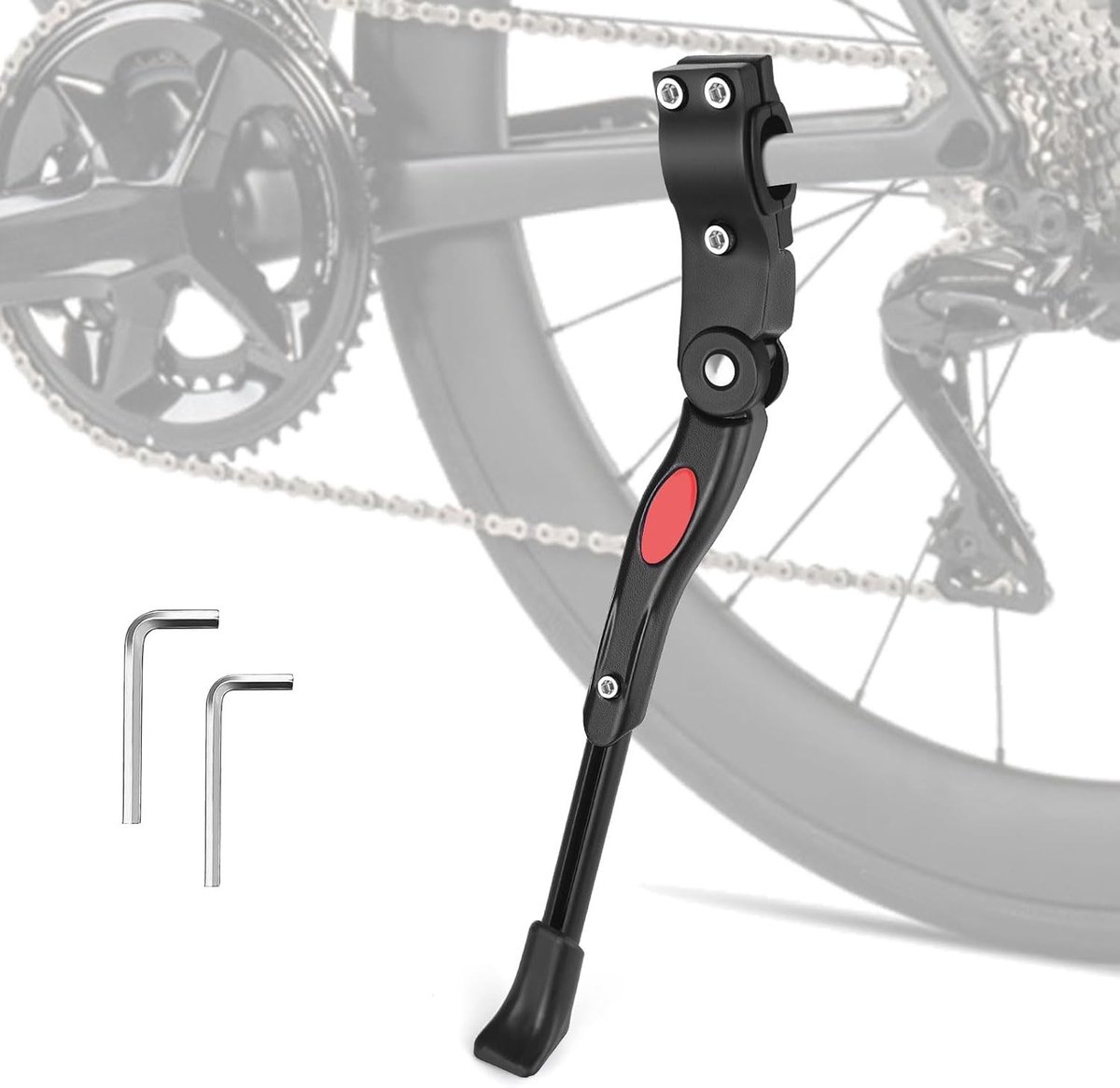 Fatbike standaard - Zwart - Verstelbaar 34-39 cm - Aluminiumlegering - Voor stadsfietsen en mountainbikes