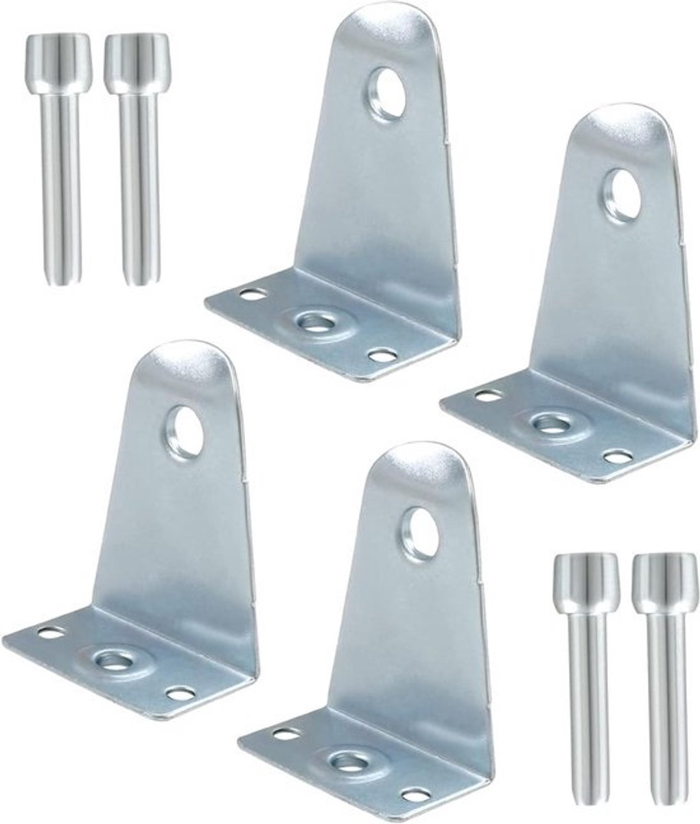 Hold Down Beugels - Ondersteuningsbeugels Jaloezieën - Ramen Beveiligen - Metalen Constructie - 2 inch - Zilver