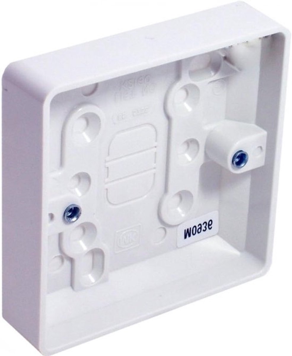 Kunststof Back Box - Wanddoos Elektra - Installatie Elektra - Surface Mounted - 5x 25mm - Wit