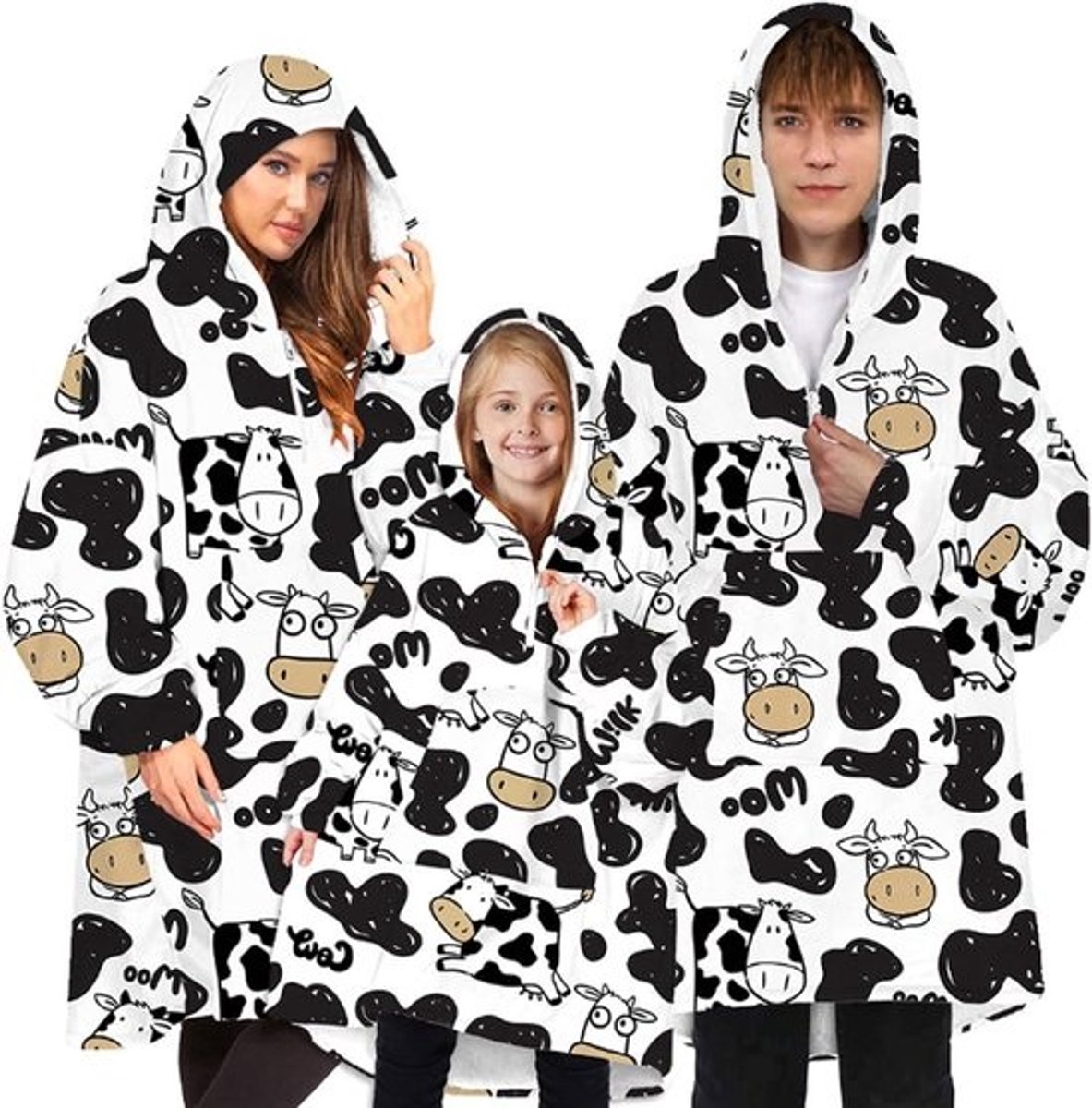 Draagbare Deken - Deken met mouwen Plaid - Warm Blijven - Grote Voorzak - Set van 3 - Geel