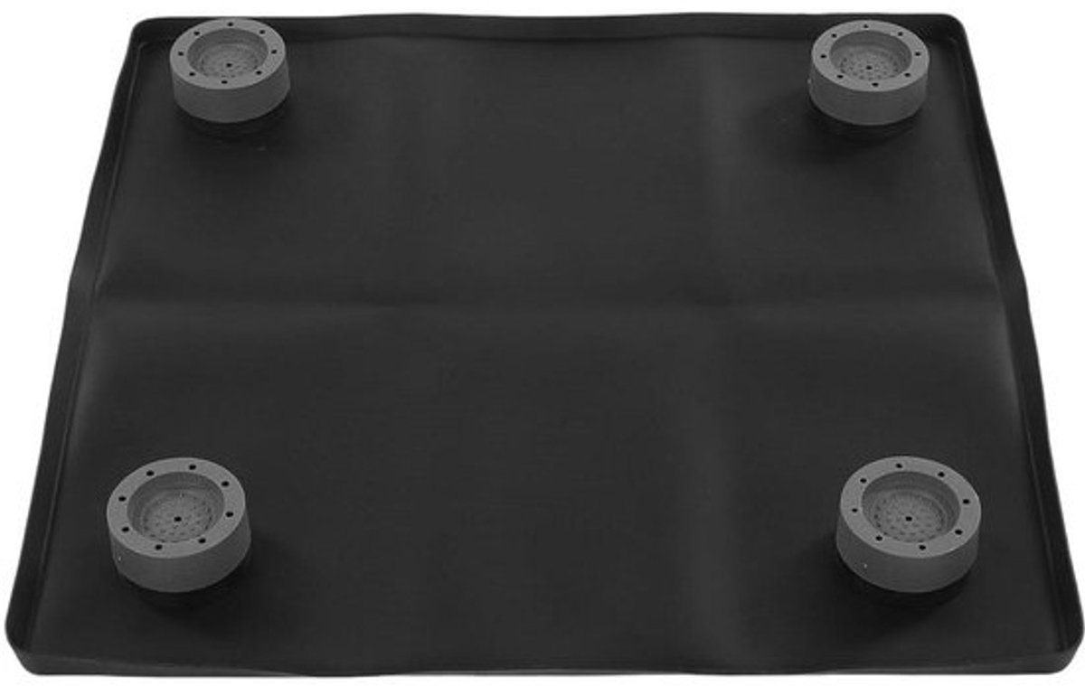 Koelkastmat - Lekbak Mat - Apparaten Beschermen - Lekvrije Siliconen Basis - 30 x 22 cm - Zwart