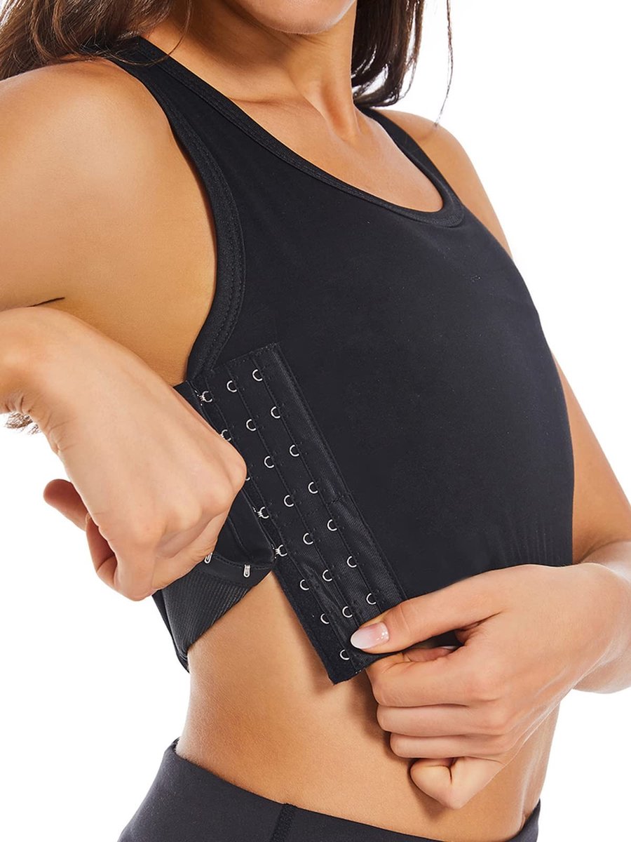 Binder Trans - Ademend, Verstelbare Strap - Zwart