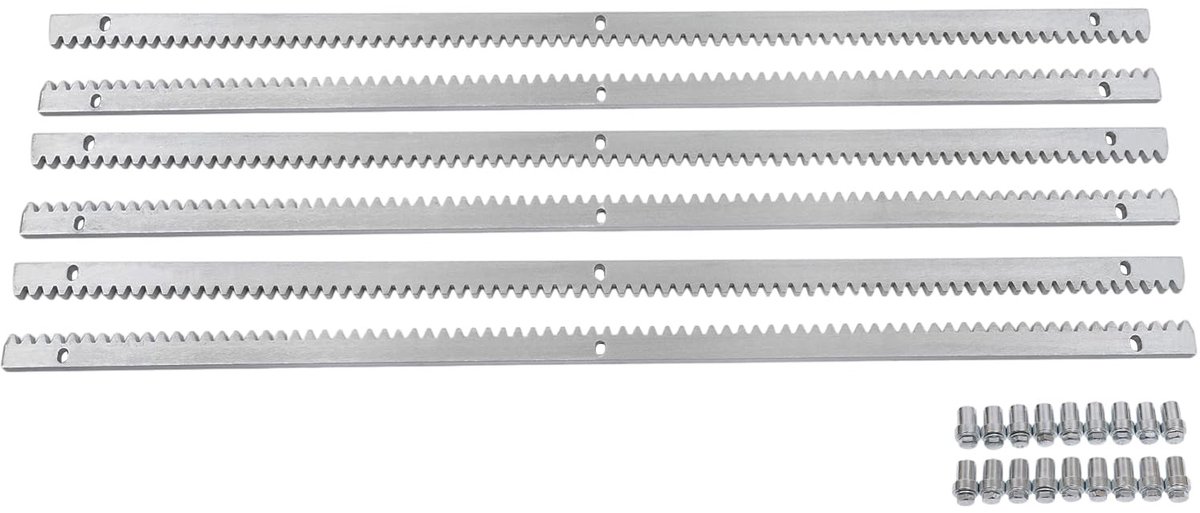Staal Tandheugel voor Glijpoort - 12 mm Breed - Zilver