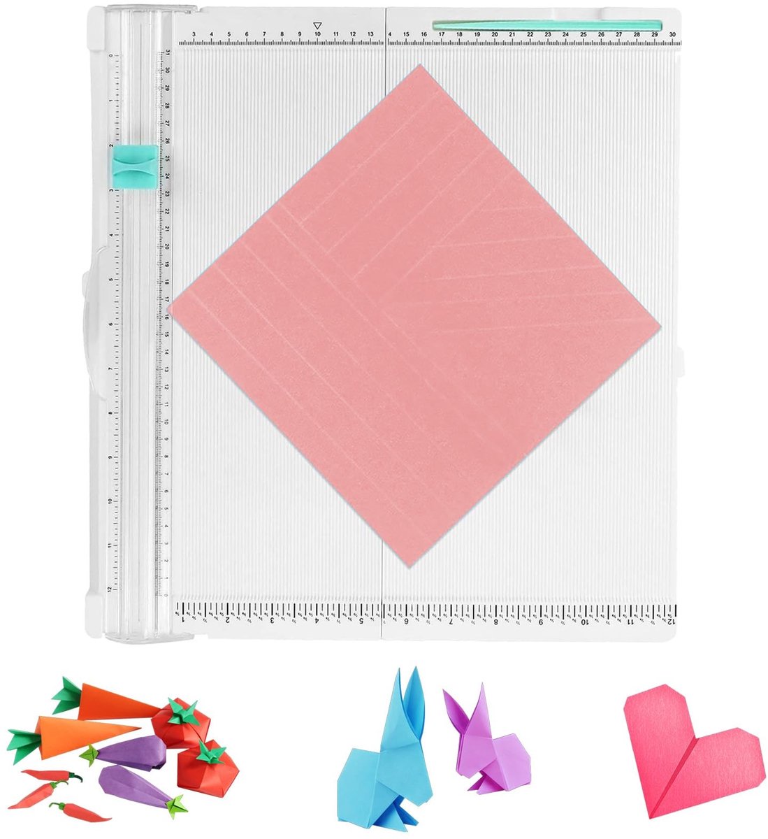 Vouwbare Papier Snijder 36 x 35 cm - Voor A4 en Enveloppen - Wit