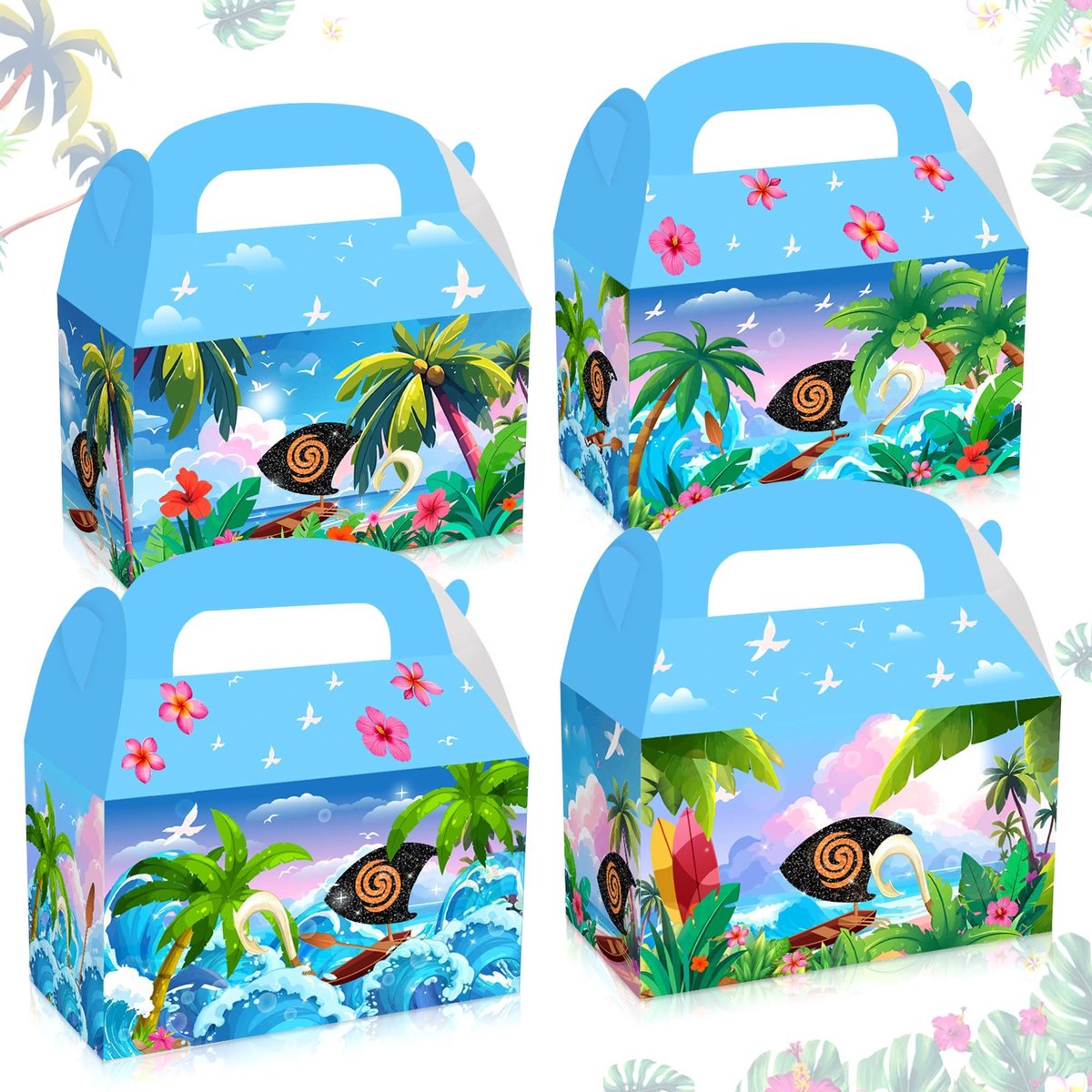 Hawaii Popcorn Dozen - 12 Stuks - Feestaccessoires - Blauw