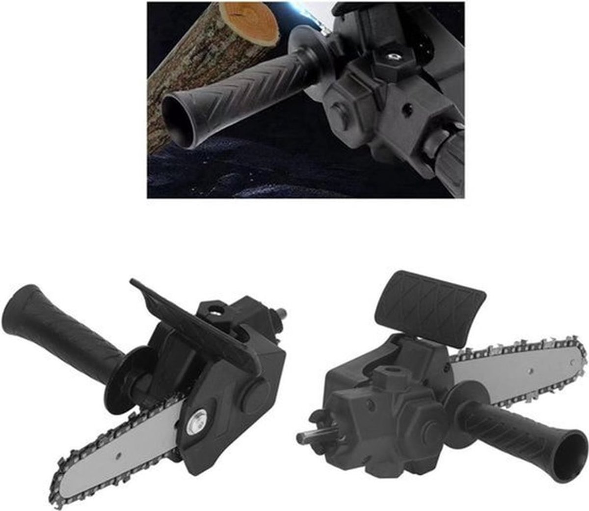 Conversion Head Adapter RVS Elektrische Boor naar Zaag Adapter - Eenvoudige Montage Boor Zaag Aanpassing Gereedschap voor Houtbewerking (6 Inch)