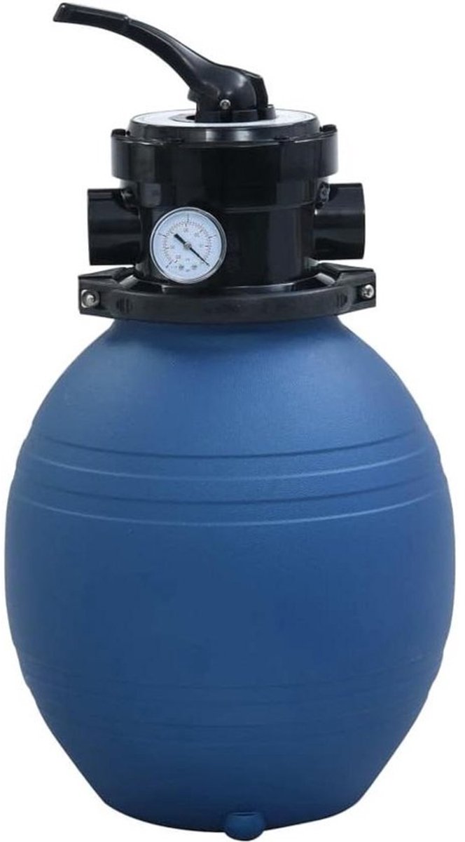 Zwembad Zandfilter - Waterfilter Zwembad - Water Zuiveren - 4 Positie Ventiel - 300 mm - Blauw