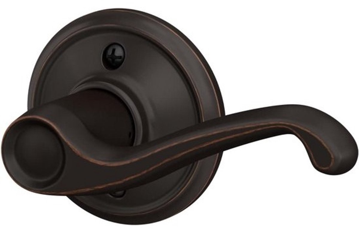 Dummy Deurhendel - Deurknop - Deurdecoratie - Rechthandig - 1 inch diep - Brons