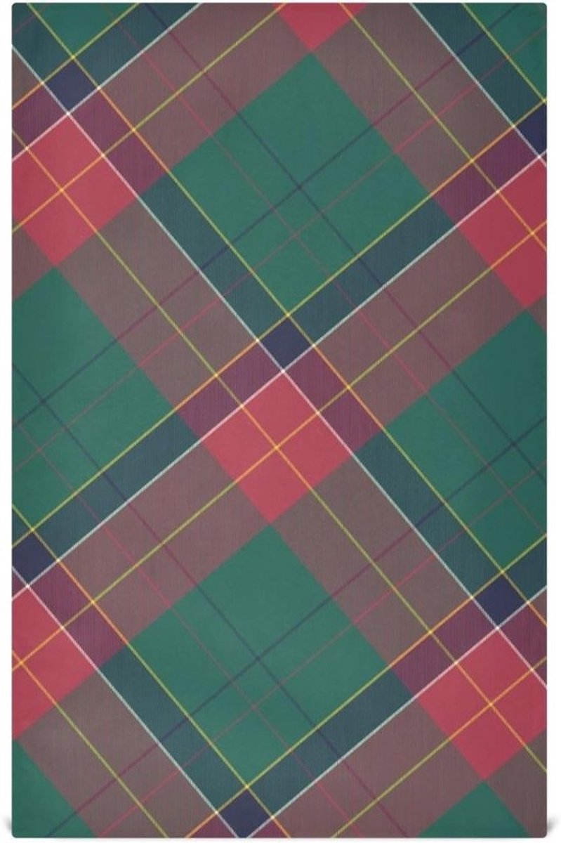 Theedoeken Kerstpatroon - Keukendoeken Set - Keuken Schoonmaken - Sneldrogend Materiaal - 46x71 cm - Rood en Groen