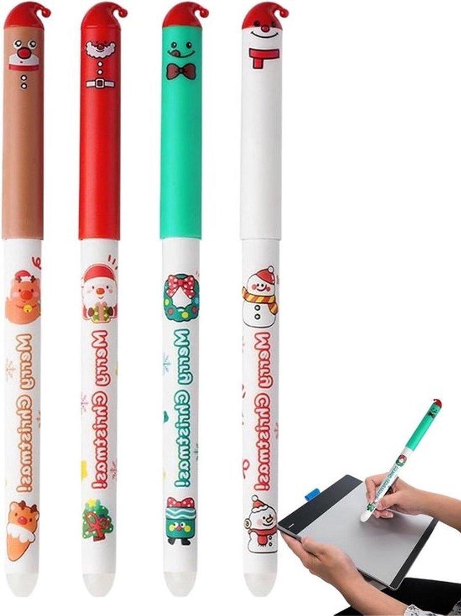 Uitwisbare Pennen - Correctie Pennen - Notities Maken - Vlekkeloos Wissen - 14.6 cm - Zwart