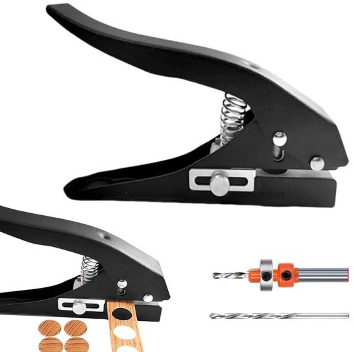 Enkele Gatpons - Papier pons tool - Kaarten maken - Verbeterd snijvermogen - 8mm gat - Zilverkleurig