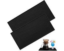 Set van 2 Siliconen Tamper Matten en Afvoer Matten, Duurzame Antislip Pads voor Espresso, Koffiemachine Accessoires en Barista Benodigdheden, Sneldrogend en Ideaal voor Thuisgebruik