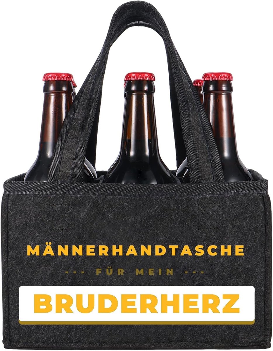 Grappige cadeaus voor je broer, handige tas voor mannen, perfect voor verjaardagen, flessen- en boodschappentas, cadeau-ideeën voor broers