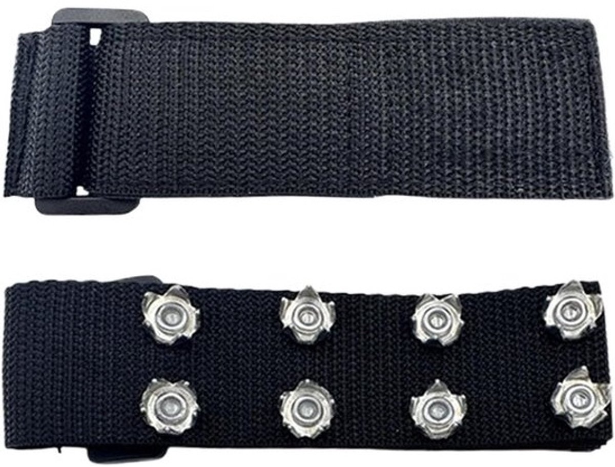 Stijgijzers voor Schoenen - Sneeuwschoen Spikes - Veilige Winterwandelingen - Verbeterde Grip op IJs - Unisex Maat - Zwart