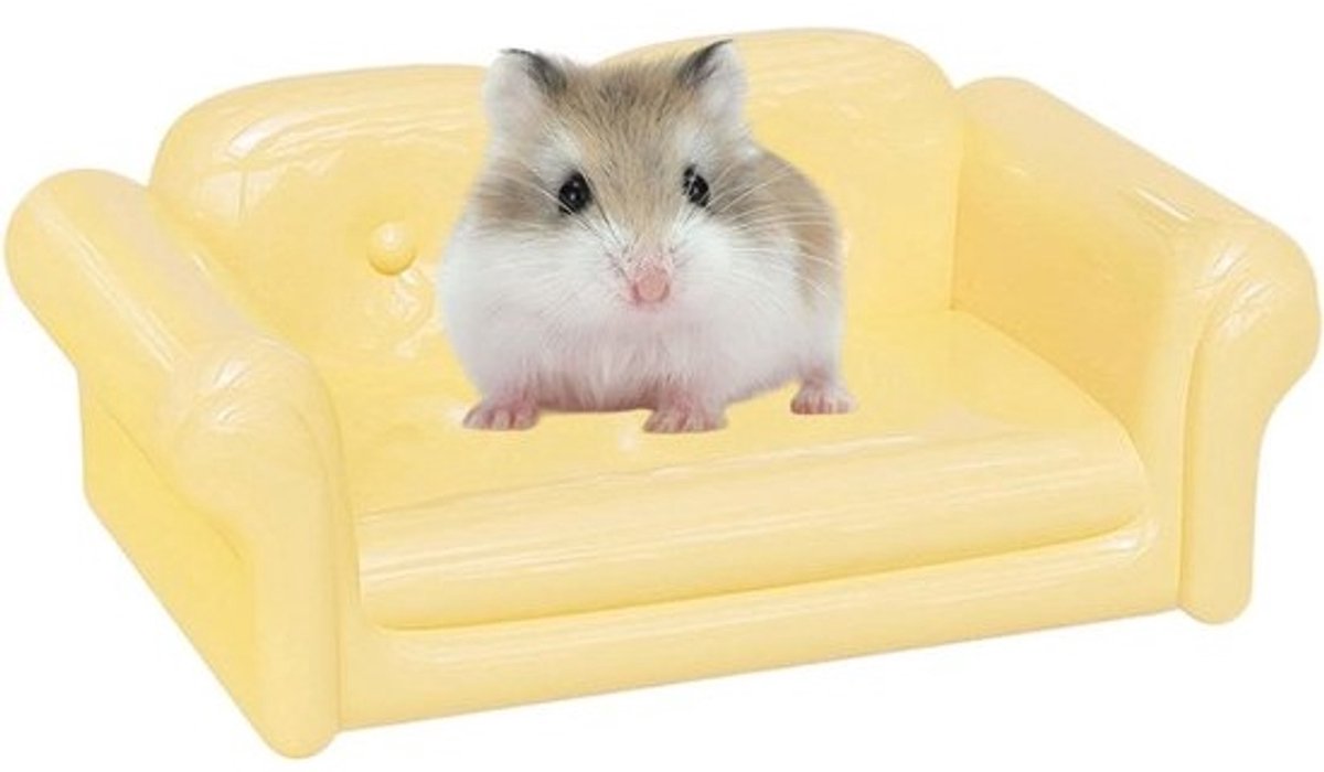 Hamsterbank Keramiek - Knaagdier Meubel - Koel Verblijf - Natuurlijk Koelend - 17.1x6.8x10.5cm - Wit