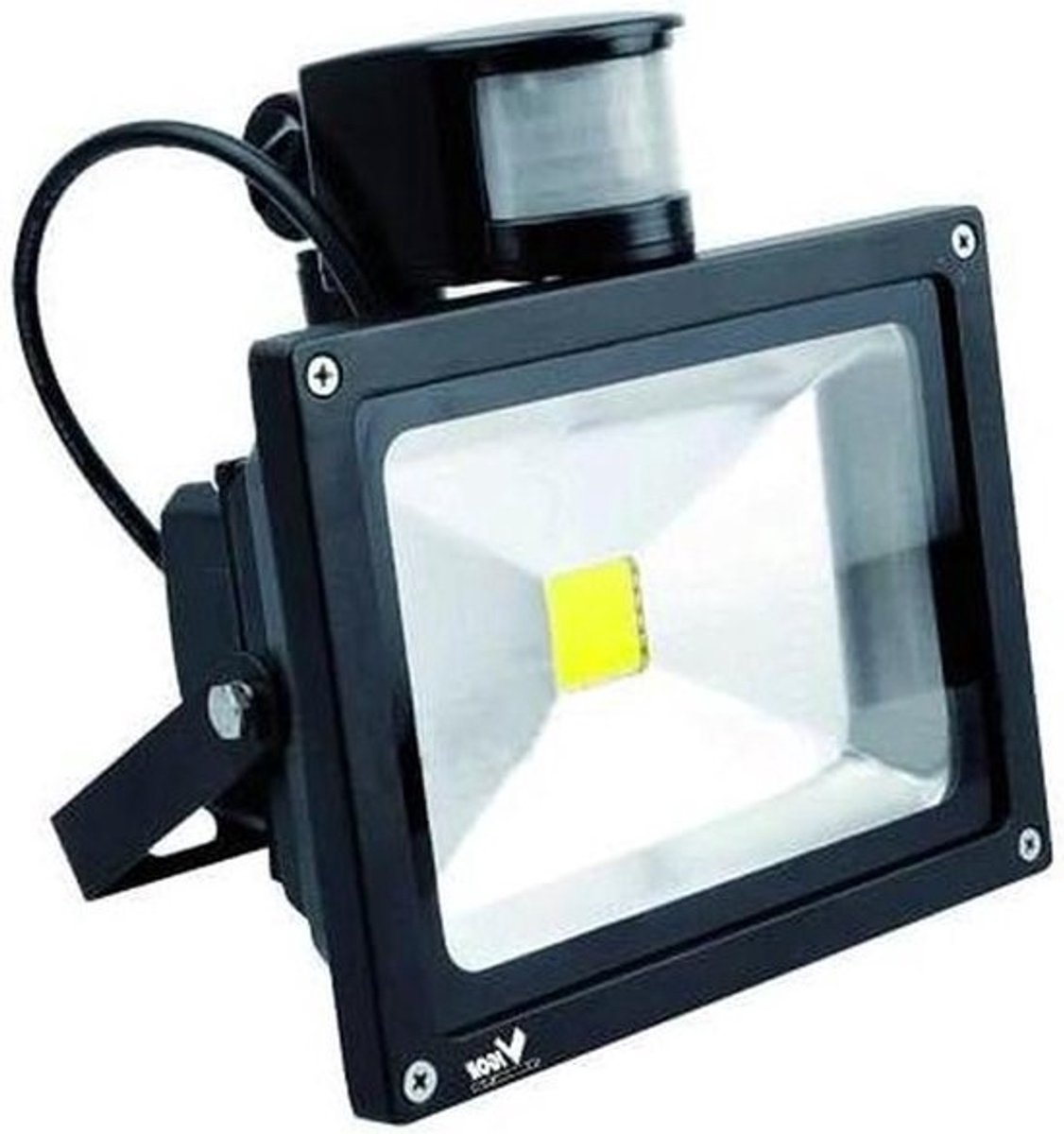 LED Koplamp - Schijnwerper Sensor - Buitenverlichting - Met Bewegingssensor - 20 x 19 x 13 cm - Zwart