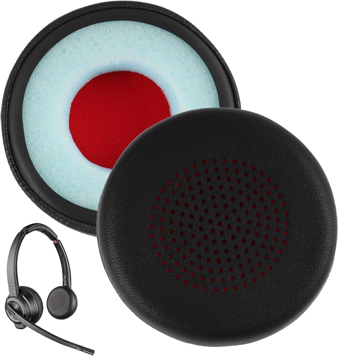 Professionele Vervangende Oorkussens voor Headsets - Geschikt voor Voyager Focus UC, B825, 4210, 4220 en BlackWire Series - Comfortabel voor Kantoor en Callcenter Gebruik