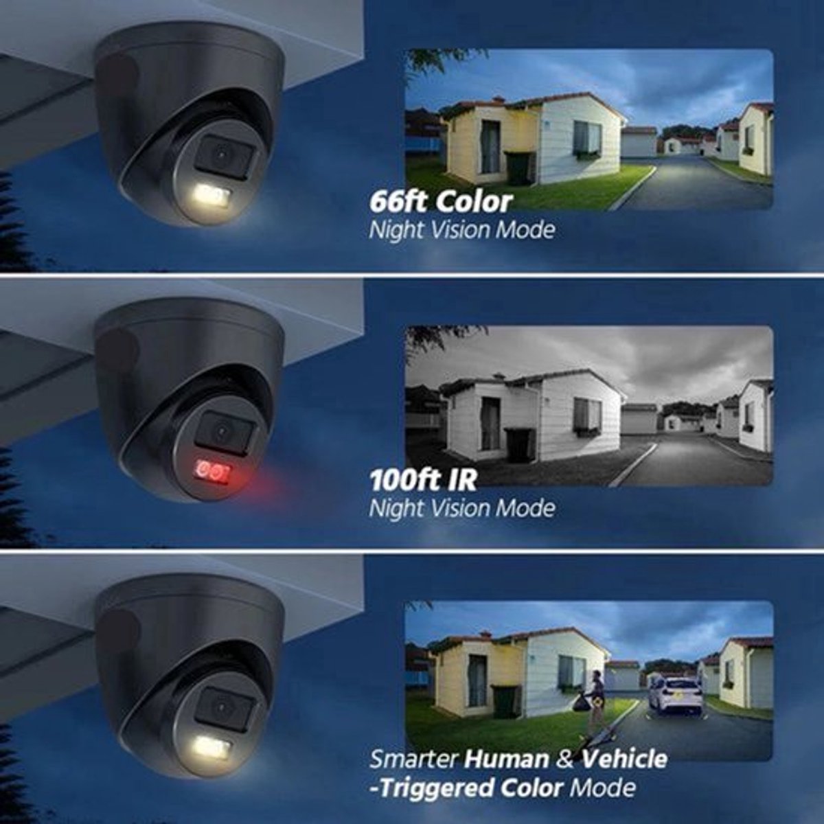 Beveiligingscamera - Camerabewaking - Beveiligingscamerasysteem - 8 Kanalen - 4K CCTV Systeem - IP Camera met Geluid - PoE IP Camera - Nachtzicht - 8 Camera's - voor Binnen en Buiten - Ingebouwde HDD: Geen
