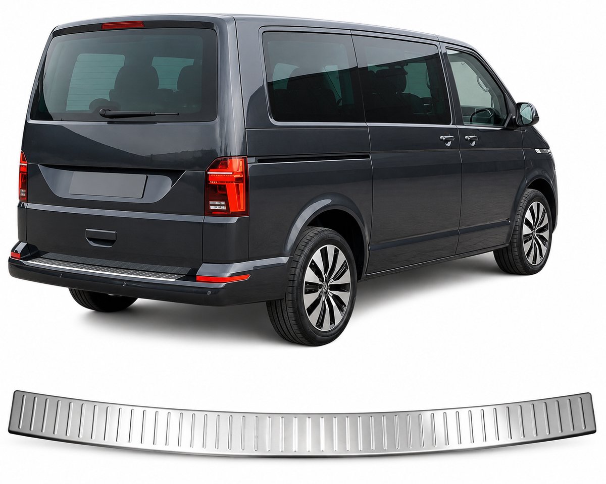Bumperbeschermer Chroom – Geschikt voor VW T6 & T6.1 – Bescherming Achterbumper
