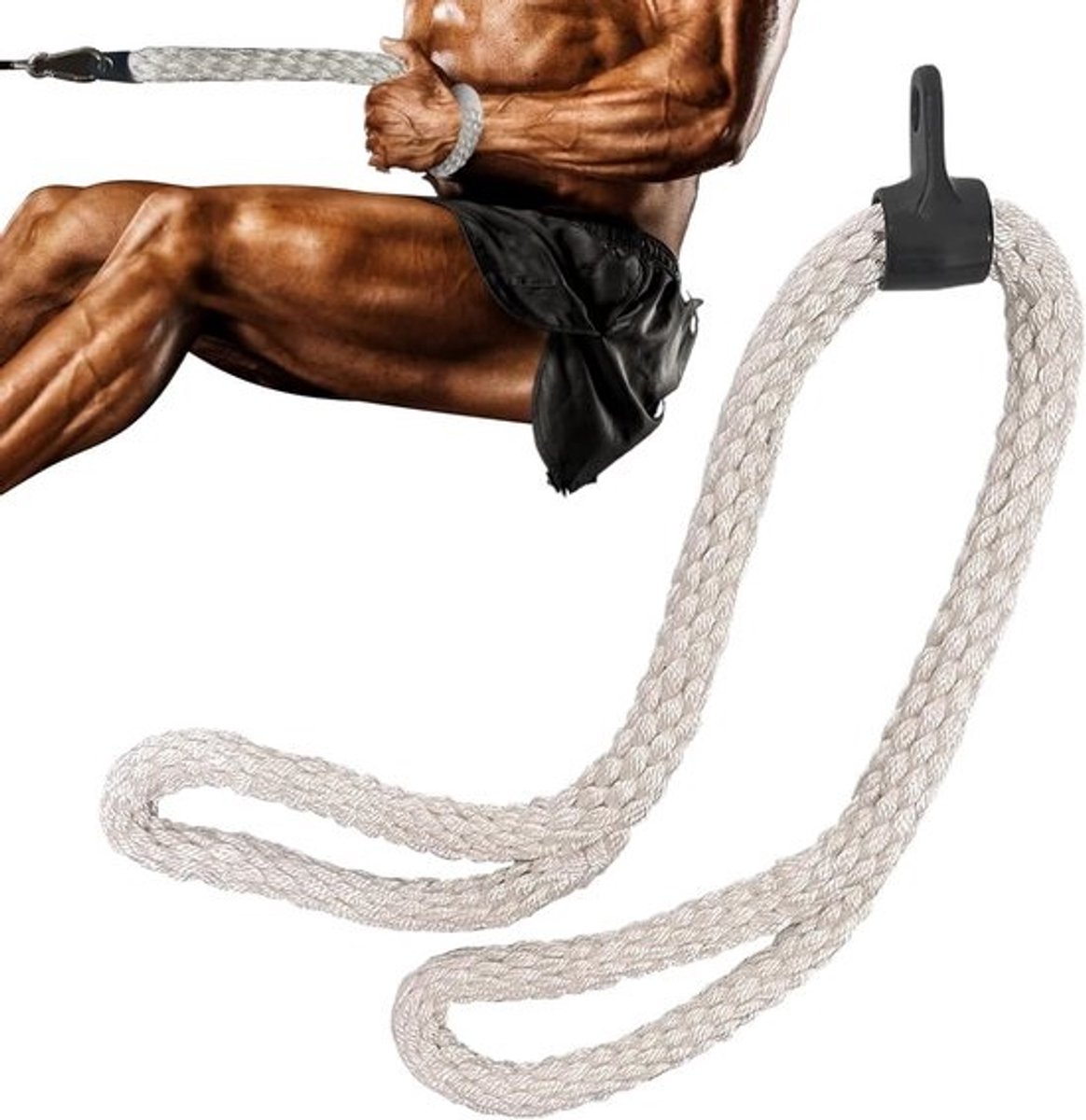Kabel Triceps Touw - Pull Down Handvat - Arm Krachttraining - Stevige Grip Structuur - 100 cm - Niet gespecificeerd