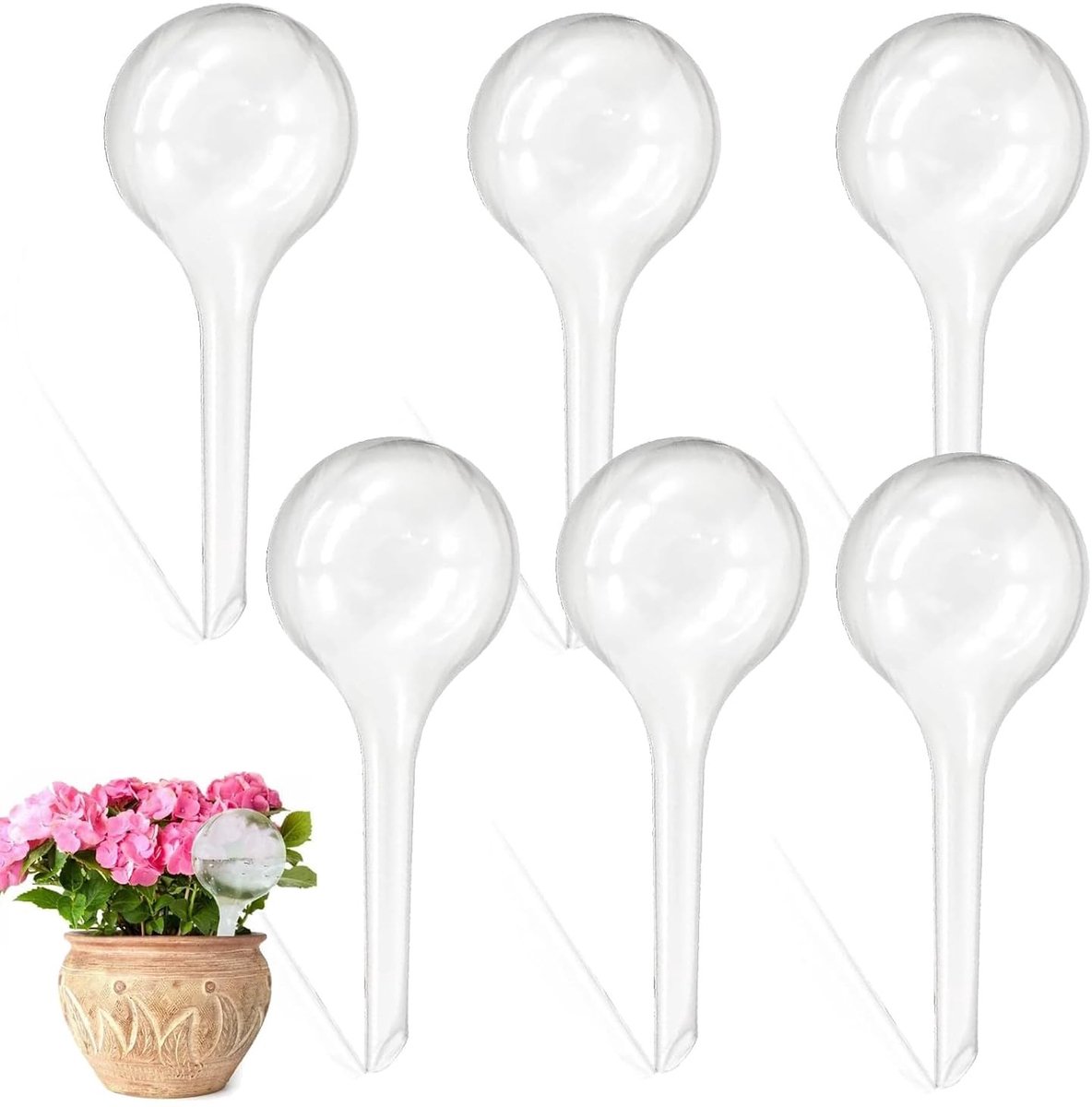 Set van 6 irrigatieballen voor kamerplanten, automatische waterdispenser voor optimale plantverzorging, ideaal voor bloemen en potplanten