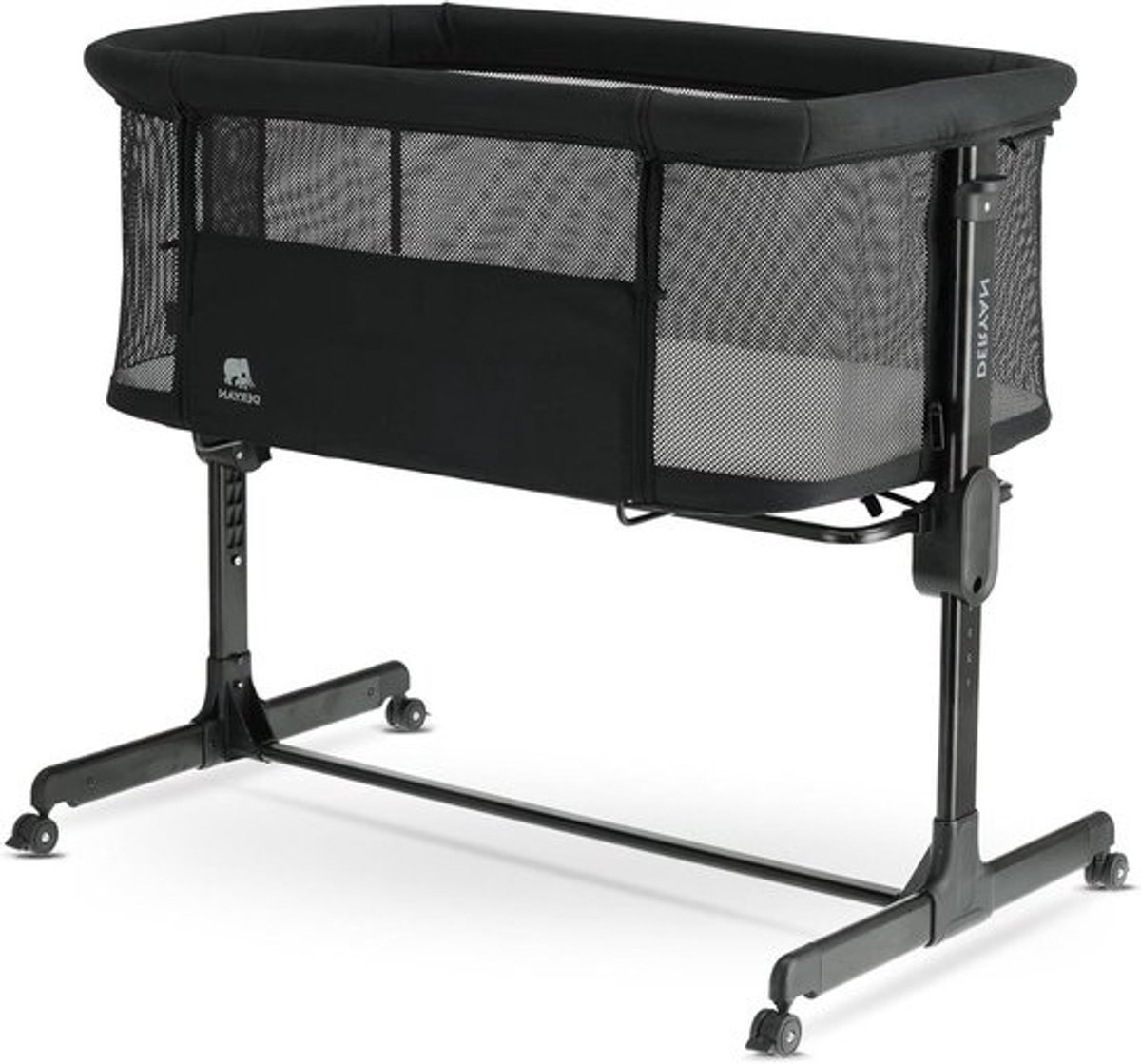 Slaapwieg - Babybedje naast bed - Veilig slapen - Verstelbaar frame - 69 x 94 x 81 cm - Zwart