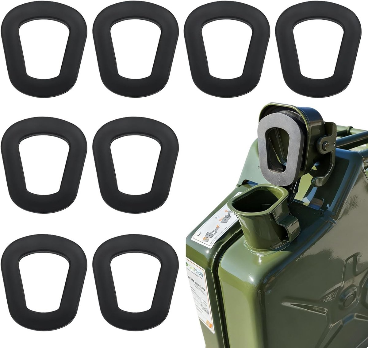 Vervangingsset voor rubberen afdichtingen voor brandstofcontainers - 8 stuks, duurzame wasmachines voor lekvrije opslag