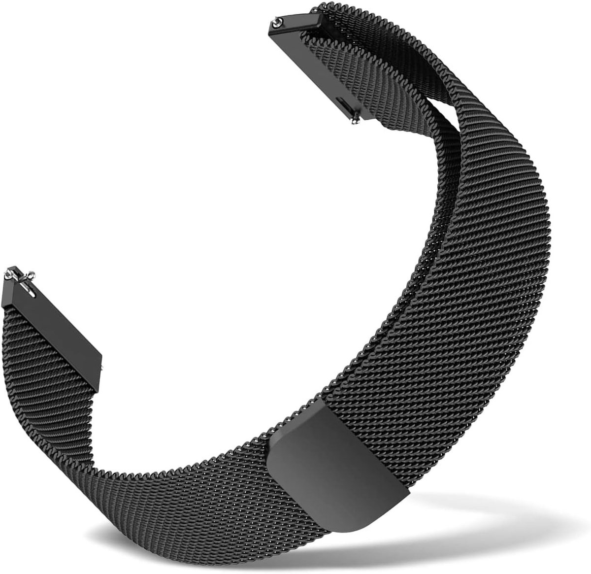 Verstelbare metalen armband met magneetsluiting voor 18 mm, 20 mm en 22 mm horloges, roestvrij staal, unisex design, reserveband voor heren en dames