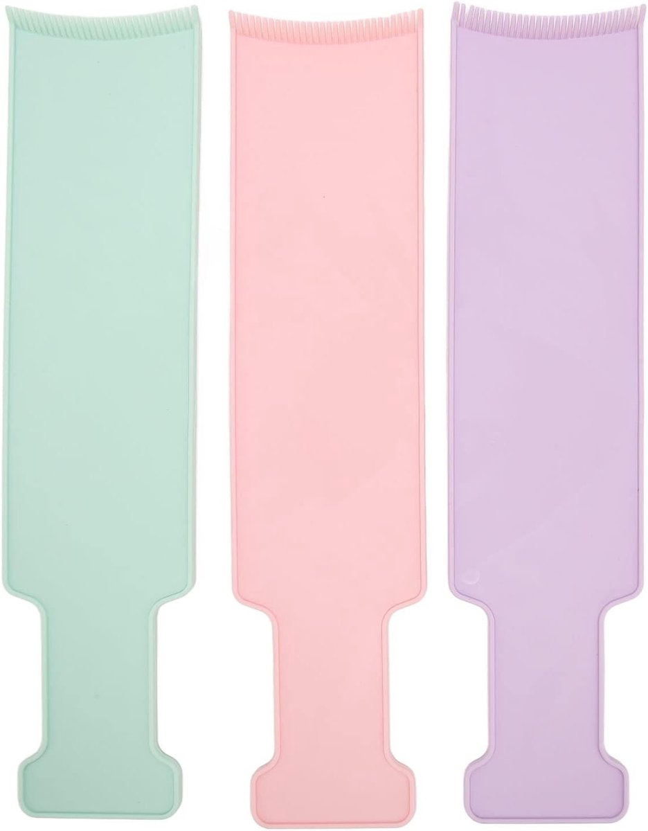Set van 3 Balayage Highlighting Borden voor Kappers - Haarverf Sectie Paddle Set voor Professionele Kleuring en Haarstyling