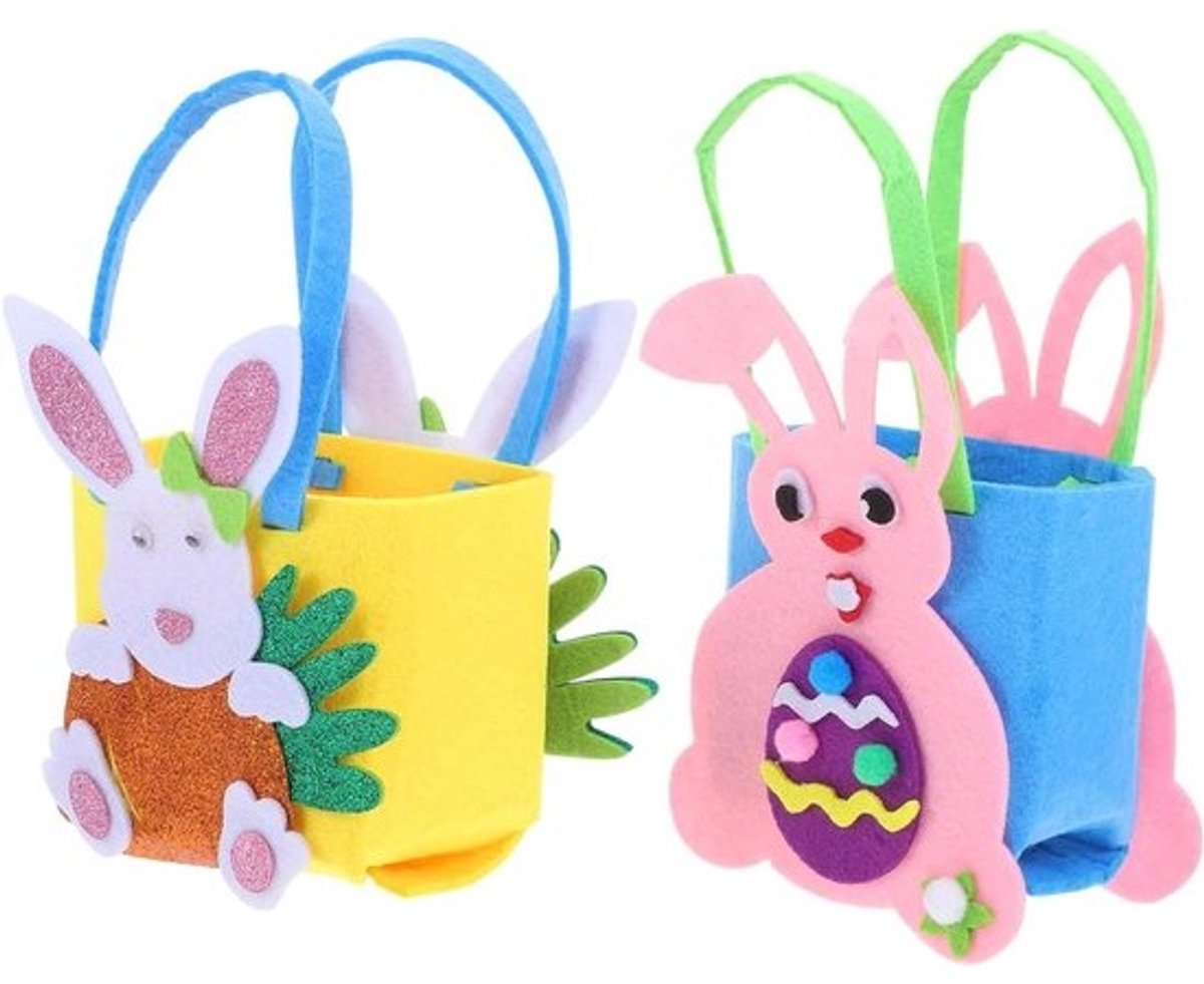 Paashaas Snoepzakken - Paasmand Tas - Paasfeest Organiseren - Met Handvatten - 24 x 10 x 85 cm - Diverse Kleuren