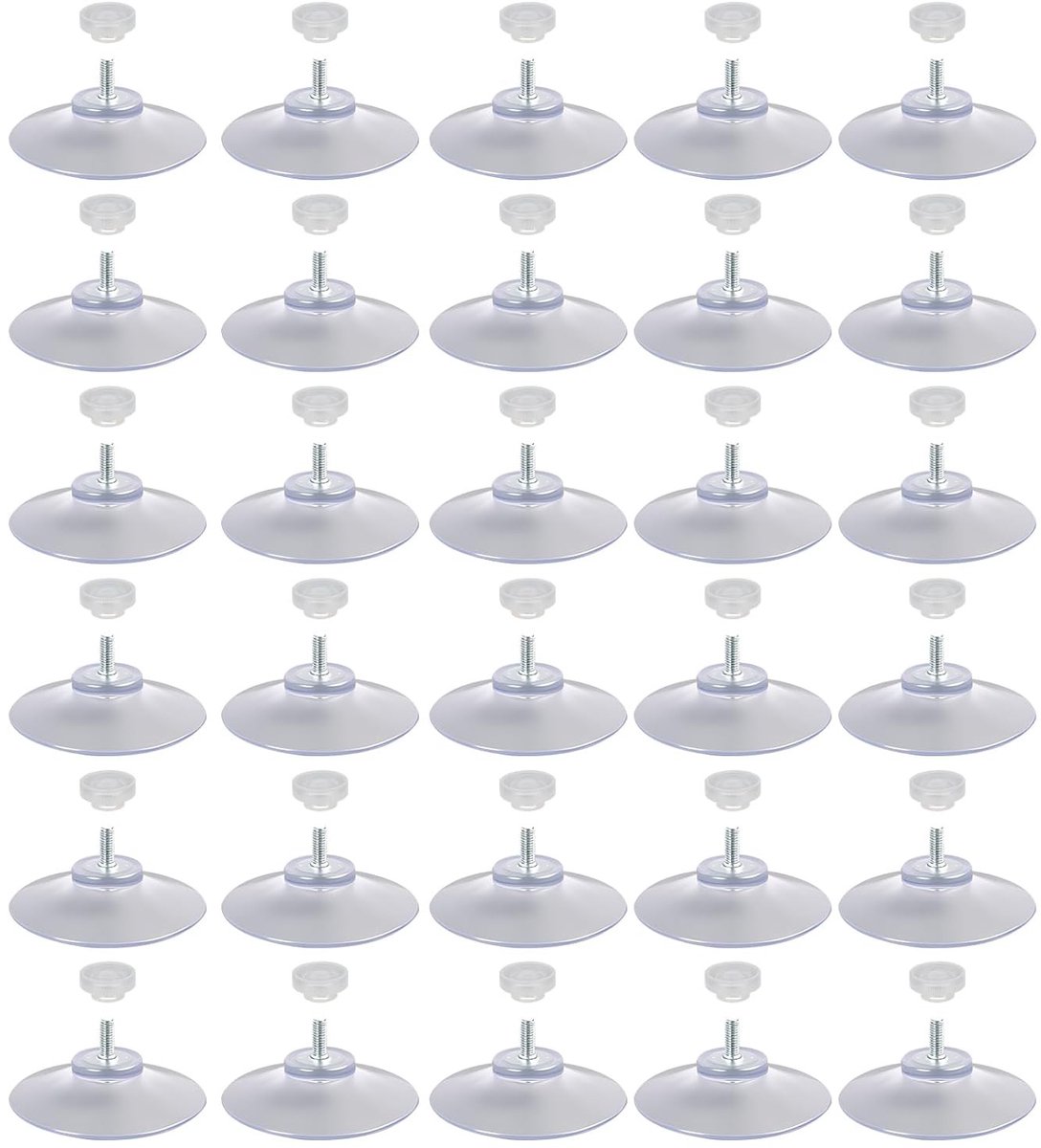 30 Stuks Draadzuignappen met een Diameter van 5 cm - Transparante Zuignappen voor Raam, Auto, Camping en Badkamer - Herbruikbare Zuignappen voor Zonbescherming, Feestverlichting en Keukenaccessoires
