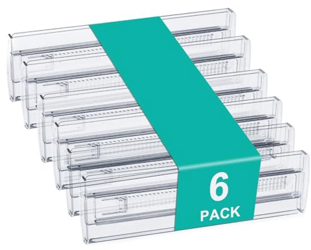 Ladeverdelers Set van 6 - Verstelbare Ladeverdelers voor Keuken, Slaapkamer, Bureau en Dressoir - 28,7 tot 50,5 cm