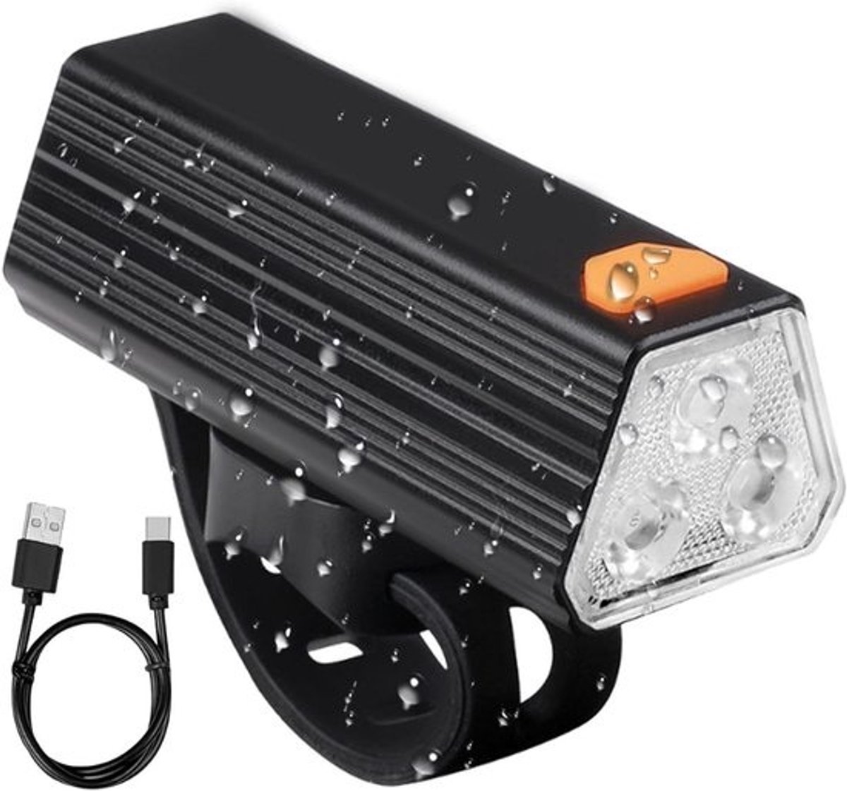 Fietsverlichting LED - Fietslamp Koplamp - Veilig Fietsen - Sterke Metalen Constructie - 250 Lumen - Zwart