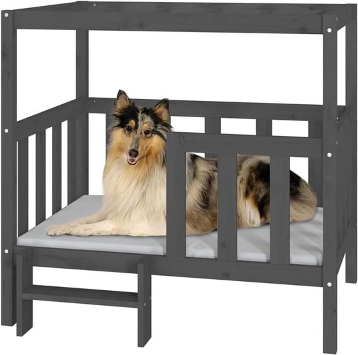 Hondenbank - Huisdierenbed Sofa - Comfortabel Rusten - Massief Grenenhout Frame - 1055 x 835 x 100 cm - Grijs